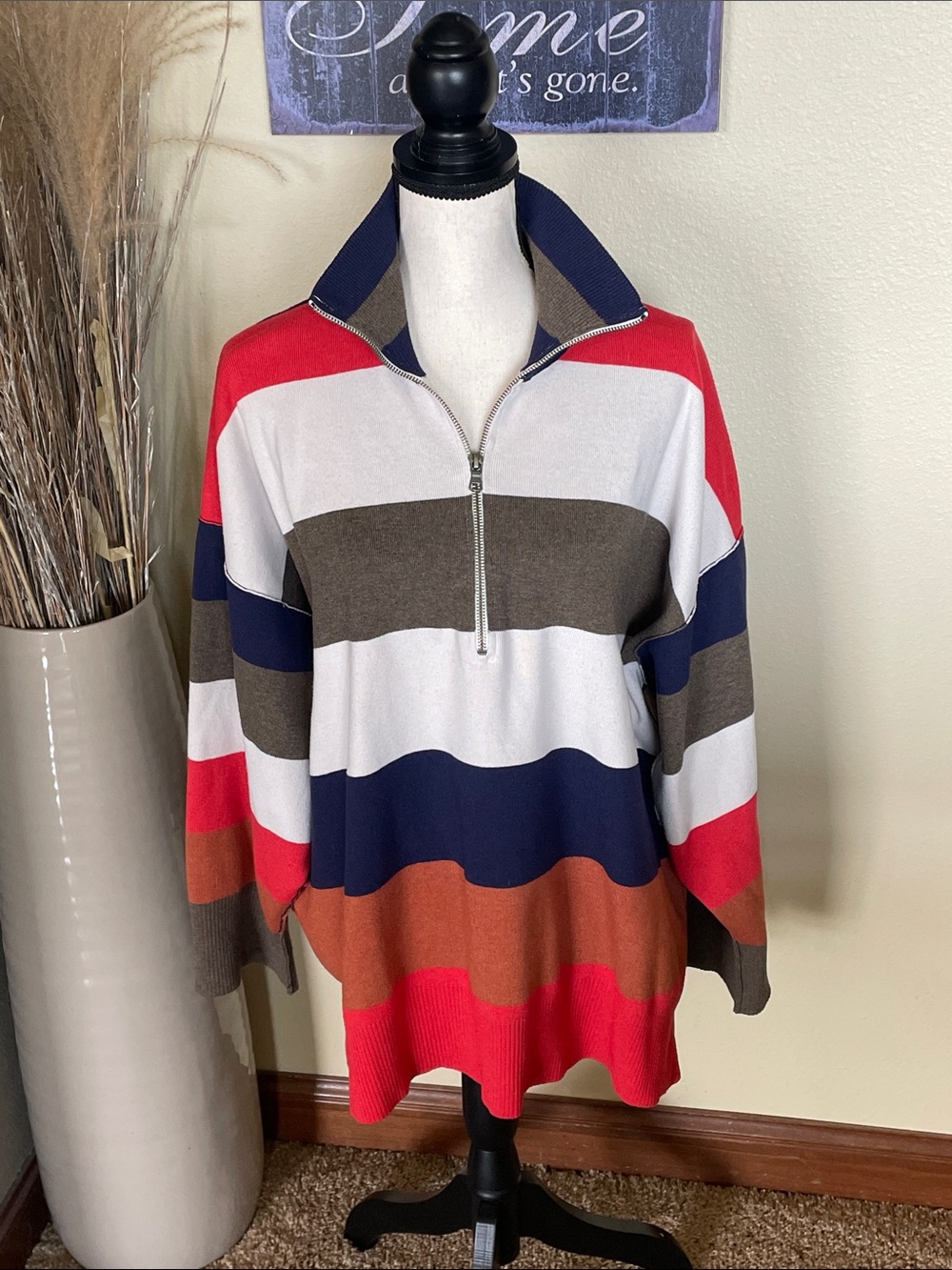 Free People Coastal Stripe Pullover Top in Set Sail Combo Size Small - Picture 5 of 13